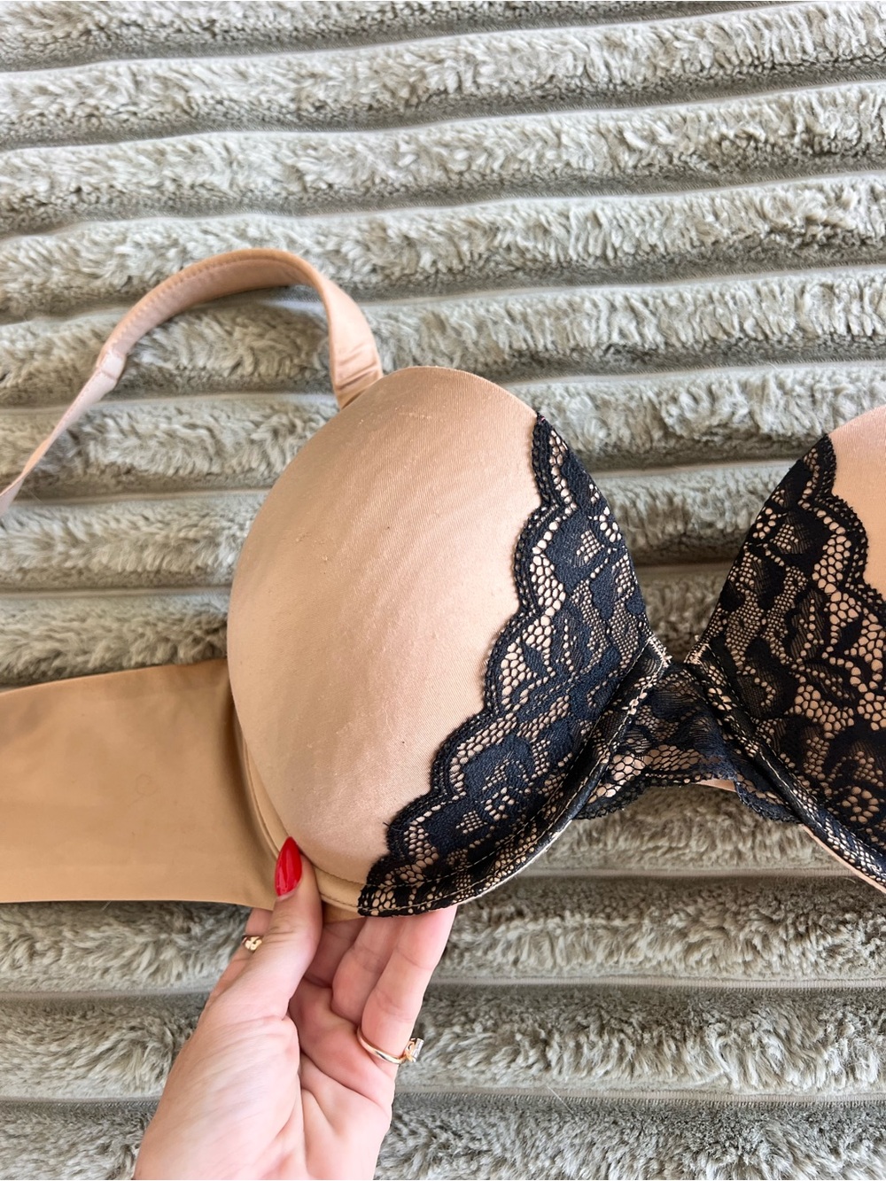 Soma Intimates Enhancing Shape Full Coverage Lace Trim Bra Size 38C - Picture 2 of 7